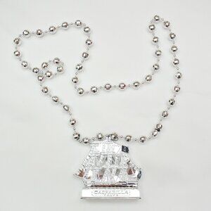 ⚡️ Tampa Bay Gasparilla Boat Parade Silver Necklace.